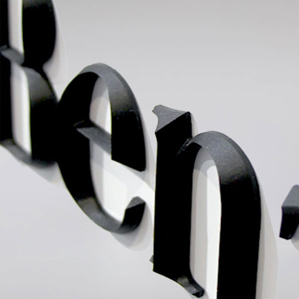 Letras corpóreas en 3D